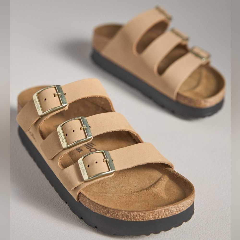 NWT BIRKENSTOCK Papillio Florida Flex Platform Sandals!